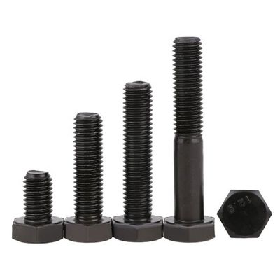 길이는 20mm-300mm H.D.G 등급 8.8 DIN 933 DIN 931 높은 튼튼성 블랙 옥시드 헥스 헤드 볼트