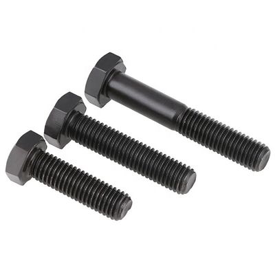 길이는 20mm-300mm H.D.G 등급 8.8 DIN 933 DIN 931 높은 튼튼성 블랙 옥시드 헥스 헤드 볼트