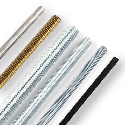 구리 탄소 스테인리스 스틸 304 316 A2 A4 Gr 4.8 8.8 평면 검은 주황 접착 HDG DIN975 DIN976 스레드 스탠드 M4-M48
