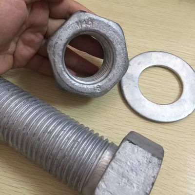 DIN 표준 헤베이 가속기 HDG 핫 디프 가લ્પ니즈드 헥스 볼트와 노란색 아연과 견과류