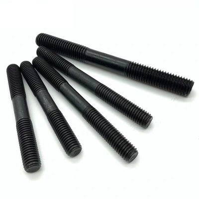 탄소 강철 평면 직선 흑산화물 DIN938 스터드 볼트