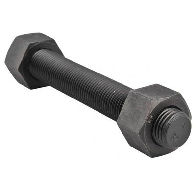 검은색 완공 탄소 강철 ASTM A193 Gr B7 A194 2H와 함께 높은 팽창 강도 스터드 바 볼트