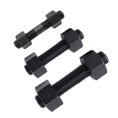 검은색 완공 탄소 강철 ASTM A193 Gr B7 A194 2H와 함께 높은 팽창 강도 스터드 바 볼트