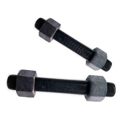 검은색 완공 탄소 강철 ASTM A193 Gr B7 A194 2H와 함께 높은 팽창 강도 스터드 바 볼트
