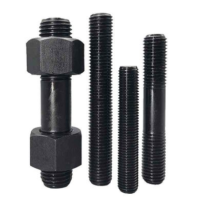 검은색 완공 탄소 강철 ASTM A193 Gr B7 A194 2H와 함께 높은 팽창 강도 스터드 바 볼트