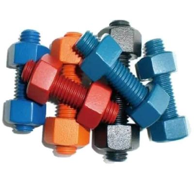 검은색 완공 탄소 강철 ASTM A193 Gr B7 A194 2H와 함께 높은 팽창 강도 스터드 바 볼트