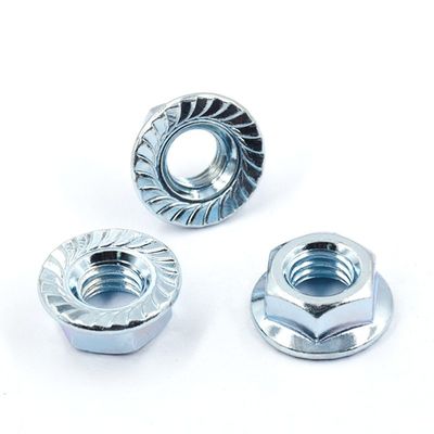메트릭 측정 시스템 DIN 6923 볼트와 함께 젤리화 된 헥스 플랜지 견과류 OEM 허용