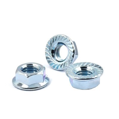 메트릭 측정 시스템 DIN 6923 볼트와 함께 젤리화 된 헥스 플랜지 견과류 OEM 허용