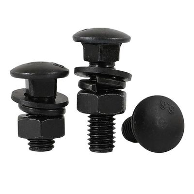 304 스테인레스 스틸 반 둥근 머리 캐리 볼트 M6-M16 DIN603 8.8 등급 가연